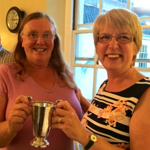 Phyllida Scrivens (right) and Maureen Nesbit are joint winners of the Overall Cup for Competition entries 2015